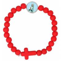 Bracelet sur élastique Vierge priante Coul assorties