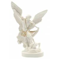 Statue 12 cm - Albâtre + Or - St Michel