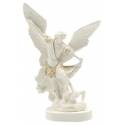 Statue 12 cm - Albâtre + Or - St Michel