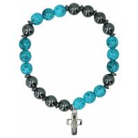 Armband op elastiek Kralen zwart en gekleurd (vier modellen) 