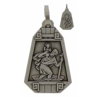Medaille H Kristoffel / Altijddur. Bijst. - Metaal Verzilverd 