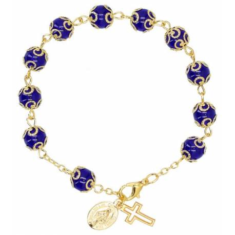 Bracelet-dizainier Couleurs assorties Chaîne dorée