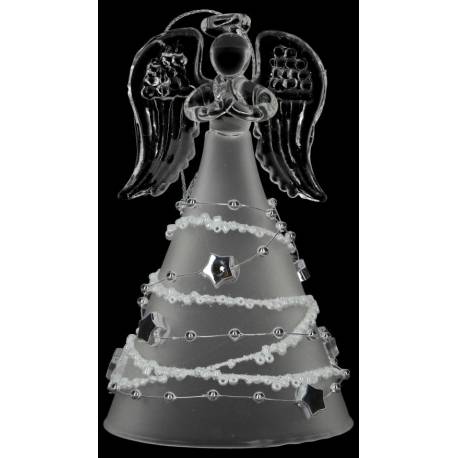 Ange verre avec étoile 11.5 cm LED