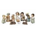 Kerstgroep van 11 figuren - 13 cm 