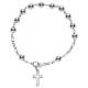 Armband-tientje -zilver met rhodium - 6 mm + Doosje 