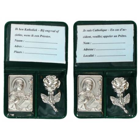 Etui double - Ste Rita + Rose + Texte