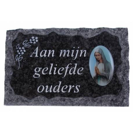 Plaque Cimetiére 9x14 cm - Aan mijn geliefde ouders