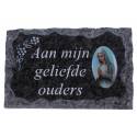 Plaque Cimetiére 9x14 cm - Aan mijn geliefde ouders