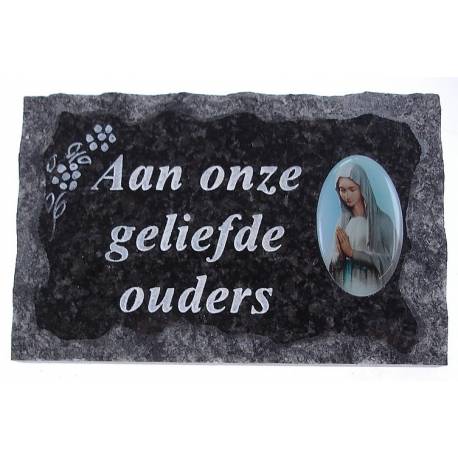 Plaque Cimetiére 9x14 cm - Aan onze geliefde ouders