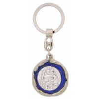 Porte-Clefs - St Christophe - Email bleu
