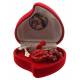 Ecrin coeur + Rose rouge + Dizainier Parfumé Ste Rita