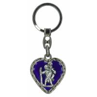 Porte-Clefs - St Christophe - Email bleu