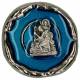 Méd. Aimantée - St Christophe - 33 mm - Email bleu