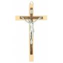Croix Murale - 15 cm - Bois Brun 2 Tons