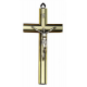 Croix Murale - 20 cm - Bois Bombé Blanc