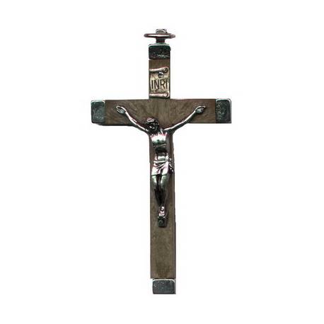 Kruisbeeld - 11 cm - Metaal - Bruin 