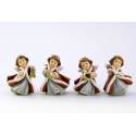 Ange de Noël rouge/vert 7 cm - 8 / set