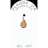 Médaille plaqué-or - Ange - 8 mm