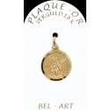 Médaille plaqué-or - St Michel - 16 mm