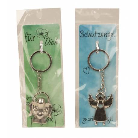 Metalen Guardian Angel sleutelhanger 2 ass 