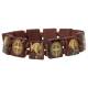 Armband/elastiek - hout - H. Benedictus 