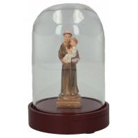 Globe en verre de 8 cm avec statue de Saint Antoine