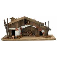 Cabane vide pour personnages de crèche de 6 cm (33x12x13,5cm)