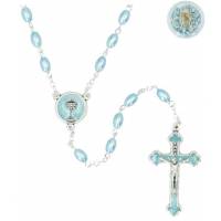 Chapelet - Bleu irisé - Bte Communion