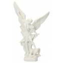 Statue 30 cm - Albâtre + Or - Saint Michel