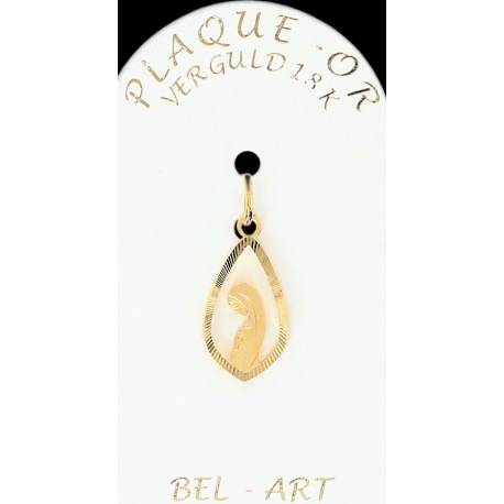 Medaille Plaqué-goud O.L.V. / Open 17 X 10 mm 