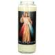 Neuvaine en verre / blanc / Christ Miséricordieux + texte français