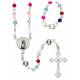 Mini chapelet multicolore + mousqueton + boîte