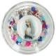 Mini chapelet multicolore + mousqueton + boîte