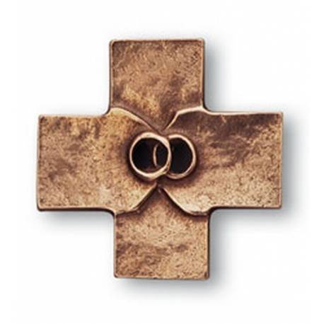 Croix Murale Bronze 8 Cm Mariage