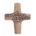 Croix Murale Bronze 11 Cm Mariage