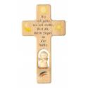 Croix En Bois Sculpte Avec Ange 20Cm Naturel De