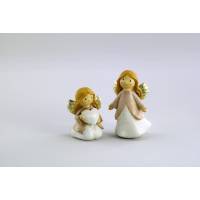 Engel met hart rosa/goud 06 cm 