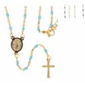 Ketting Olv van Guadelupe medaille + kruis verschillende kleuren 