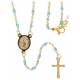 Ketting Olv van Guadelupe medaille + kruis verschillende kleuren 