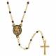 Ketting Olv van Guadelupe medaille + kruis verschillende kleuren 