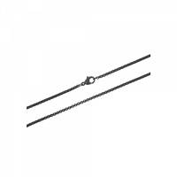 Chaine en acier noire 55 cm avec mousqueton
