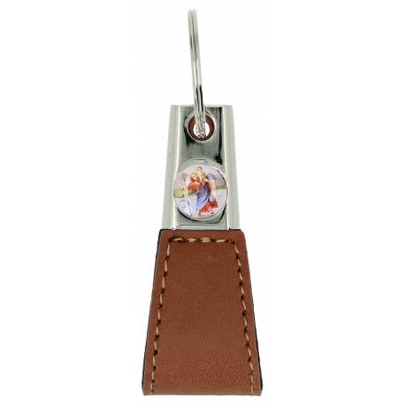 Porte-Clefs Cuir - St Christophe