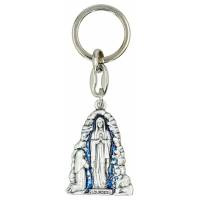 Porte-Clefs Grotte N.D. de Lourdes Email bleu