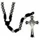 Chapelet sur paracorde Hématite Croix St Benoît