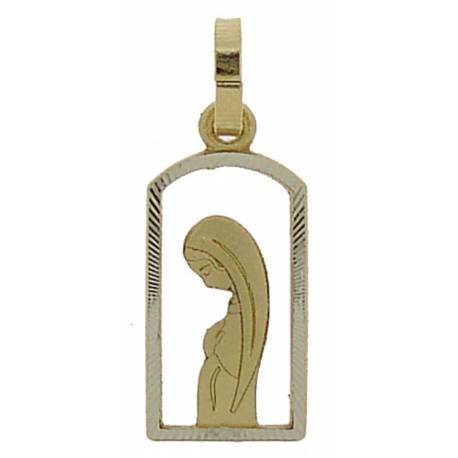 Medaille O.L.V. - 9 X 16 mm - Metaal Verguld 
