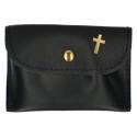 Etui Chapelet Cuir - 10 X 7 cm - Noir