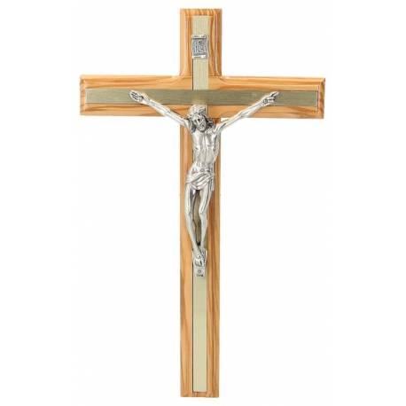 Croix Murale - 25 cm - Bois d'olivier