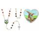 Mini chapelet St Michel + mousqueton + boîte coeur