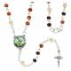 Mini chapelet St Michel + mousqueton + boîte coeur