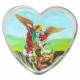 Mini chapelet St Michel + mousqueton + boîte coeur